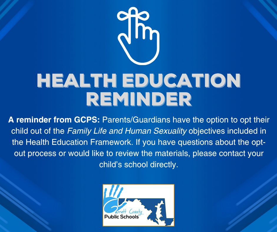 Graphic highlighting a health education reminder, as detailed in the text.