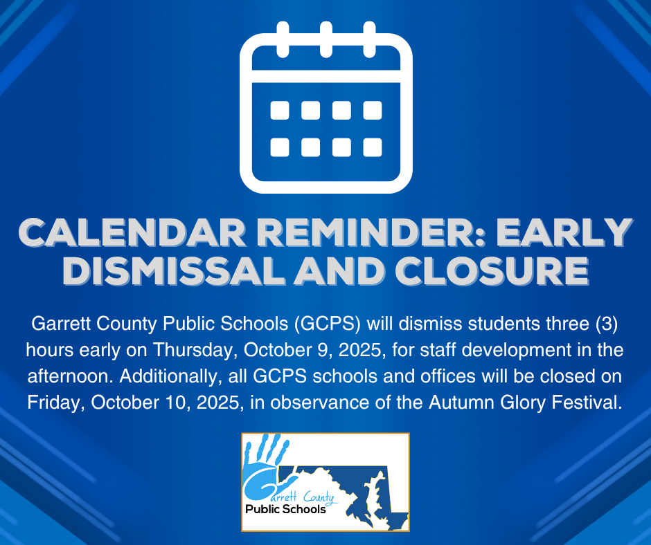 Graphic highlighting an early dismissal and holiday, as detailed in the text.
