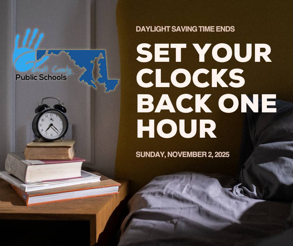 Graphic highlighting Daylight Saving Time ending, as detailed in the text.