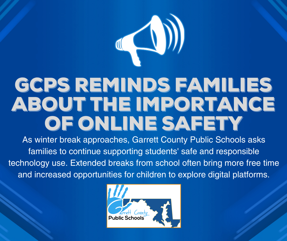 Graphic highlighting online safety, as detailed in the text.