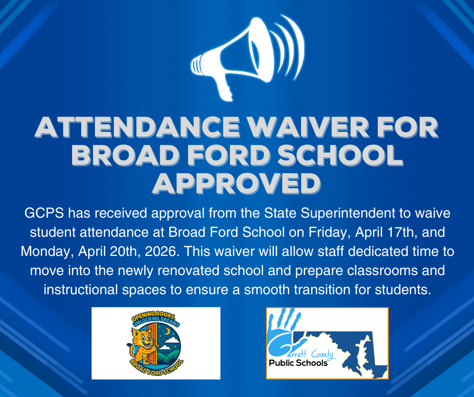 Graphic highlighting an attendance waiver for Broad Ford School, as detailed in the text.