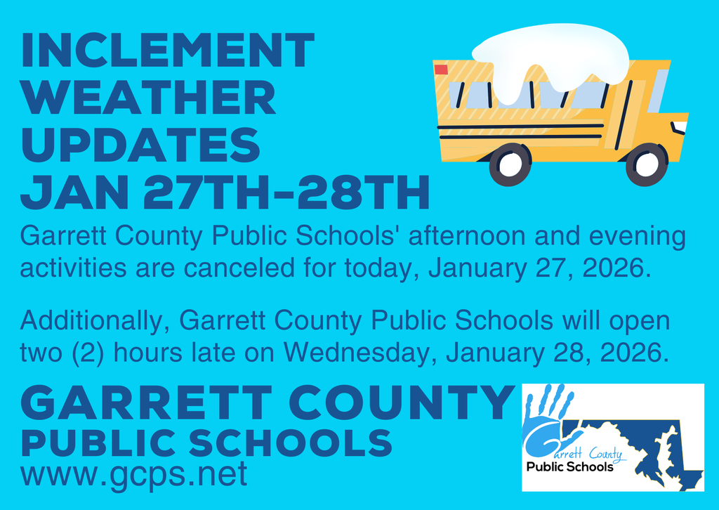 Graphic providing inclement weather updates, as detailed in the text.