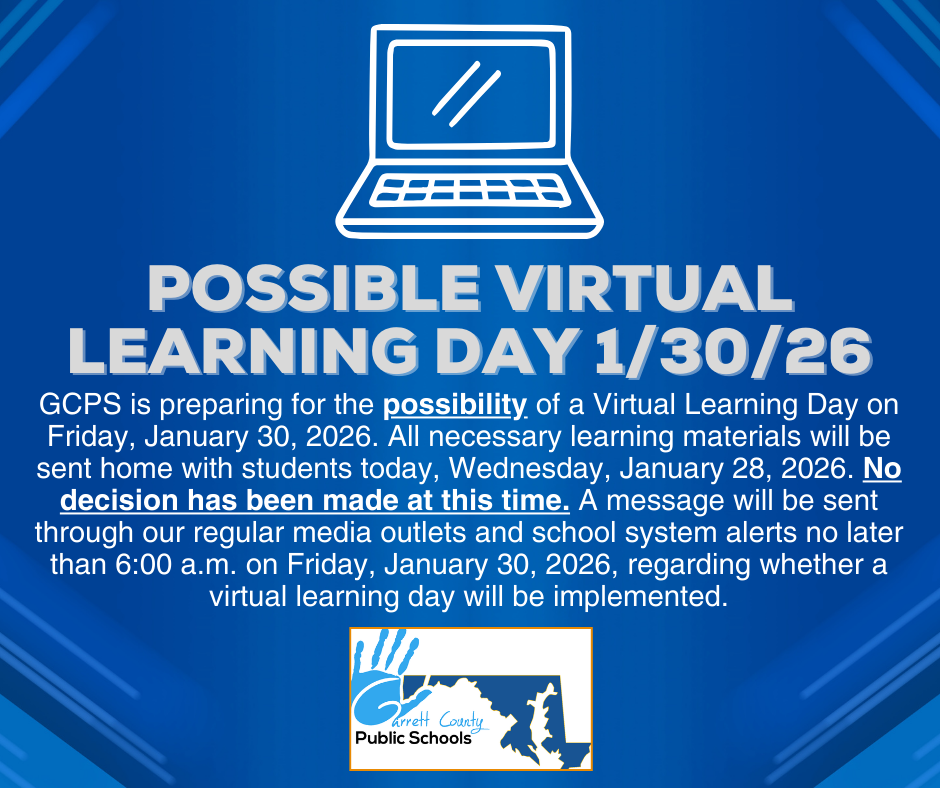 Graphic highlighting a possible virtual learning day, as detailed in the text.