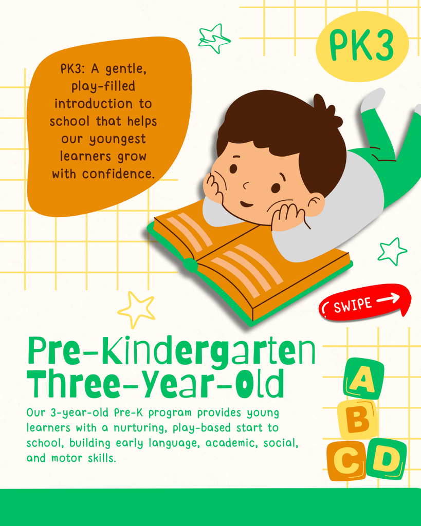 Graphic highlighting the 2026-27 GCPS Pre-K 3-year-old program.