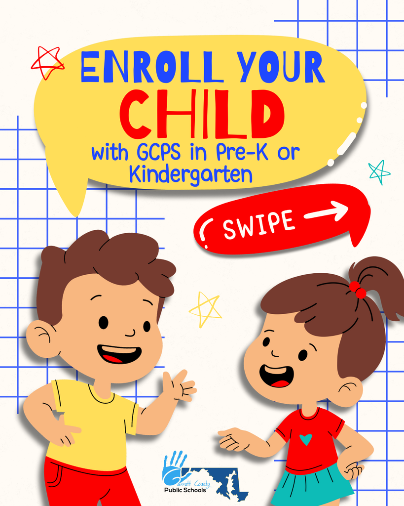 Graphic carousel highlighting the application period for the 2026-27 GCPS Pre-K and Kindergarten programs.