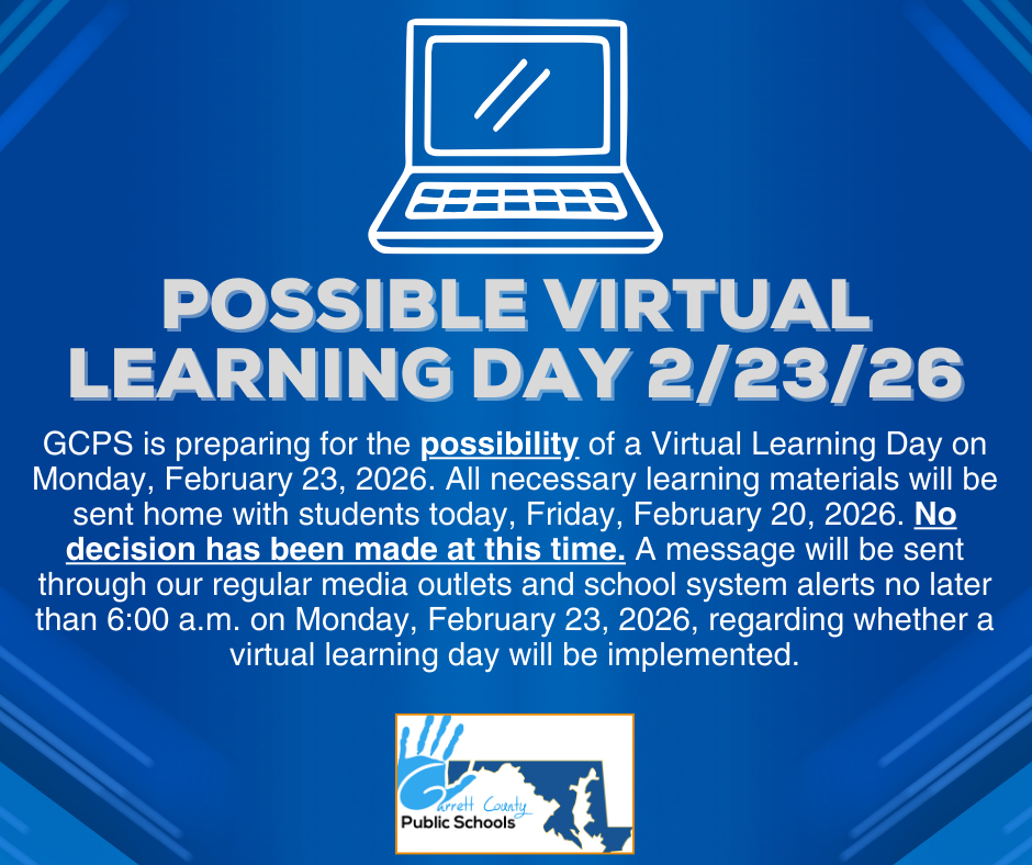 Graphic highlighting a possible virtual learning day, as detailed in the text.