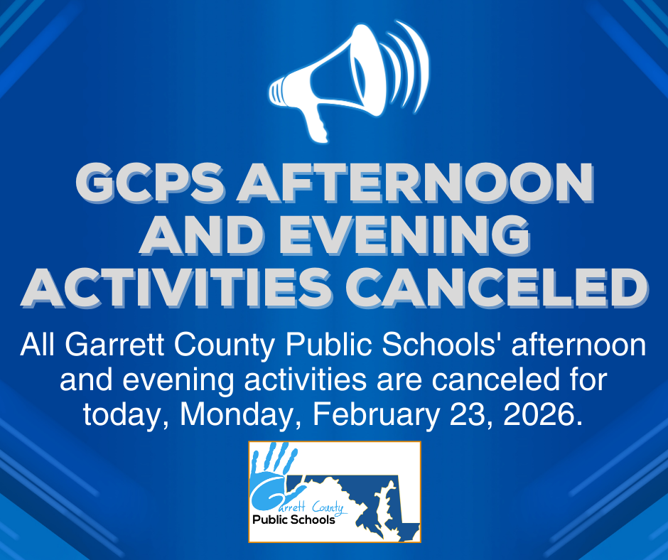 Graphic cancelling afternoon and evening activities, as detailed in the text.