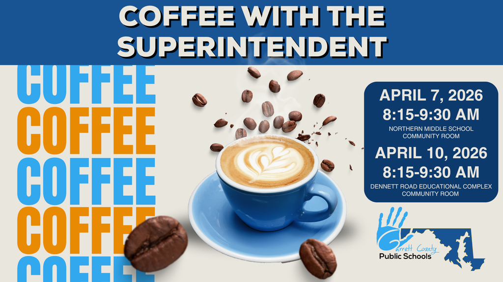 Graphic announcing the next Coffee with the Superintendent, as detailed in the text.