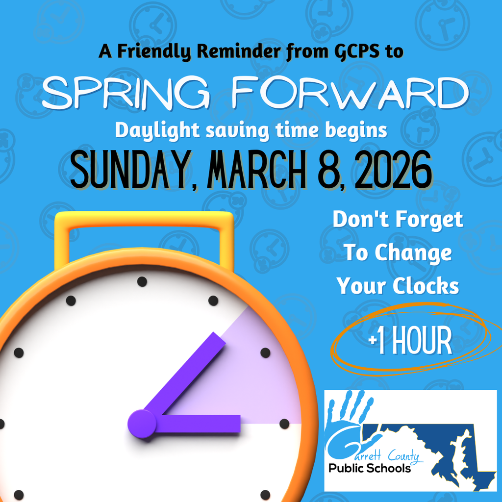 Graphic reminder of the start of daylight saving time, as detailed in the text.