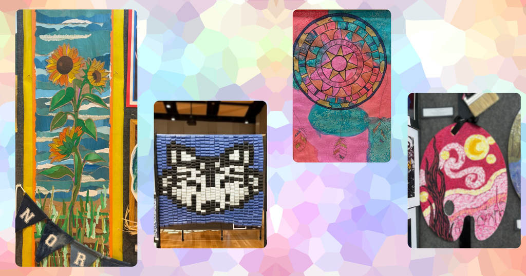 Collage of a sampling of artwork from the 2026 GCPS Student Arts Fair.