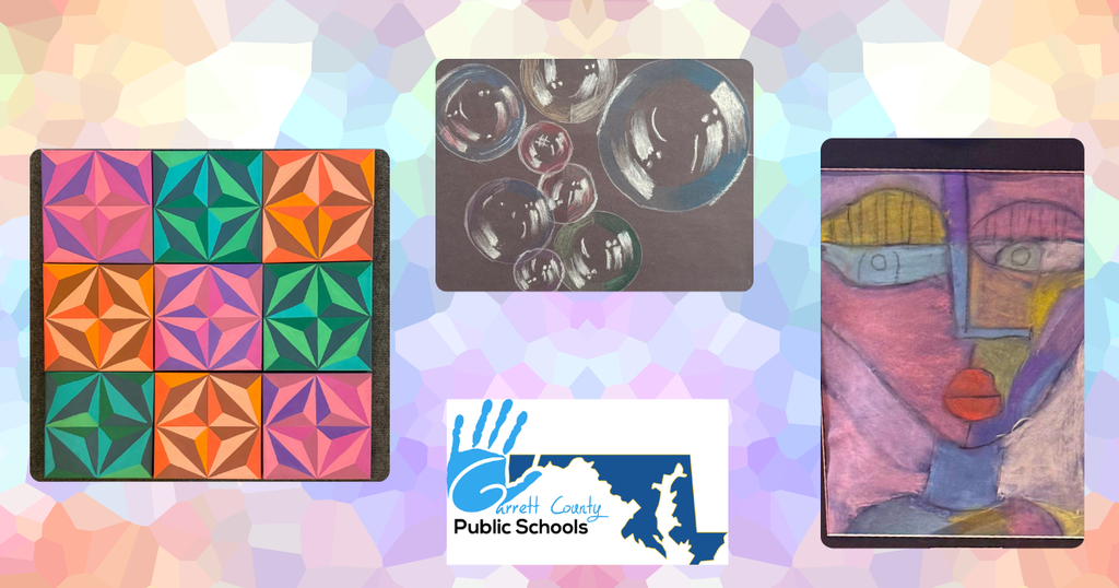 Collage of a sampling of artwork from the 2026 GCPS Student Arts Fair.