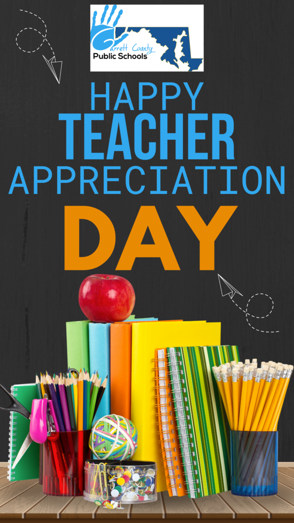 Graphic celebrating Teacher Appreciation Day.