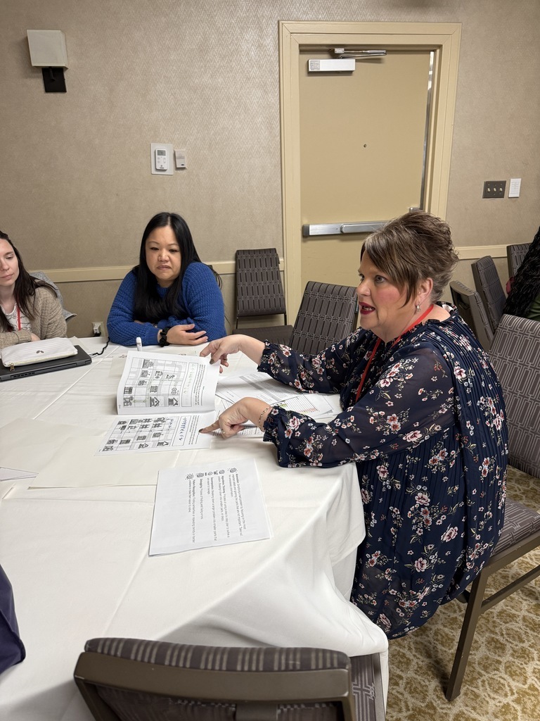 Image of Mrs. Hazelwood working with colleagues across the state.
