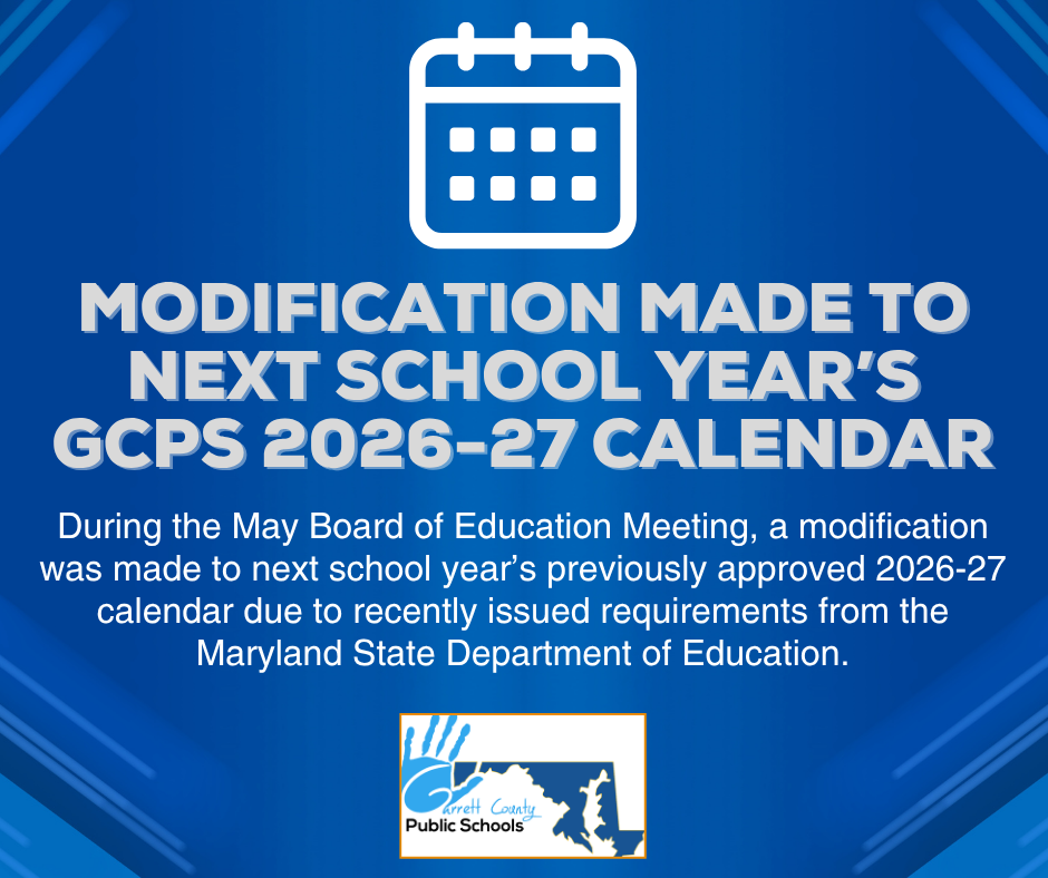 Graphic highlighting a calendar modification for the 2026-27 school year, as detailed in the text.