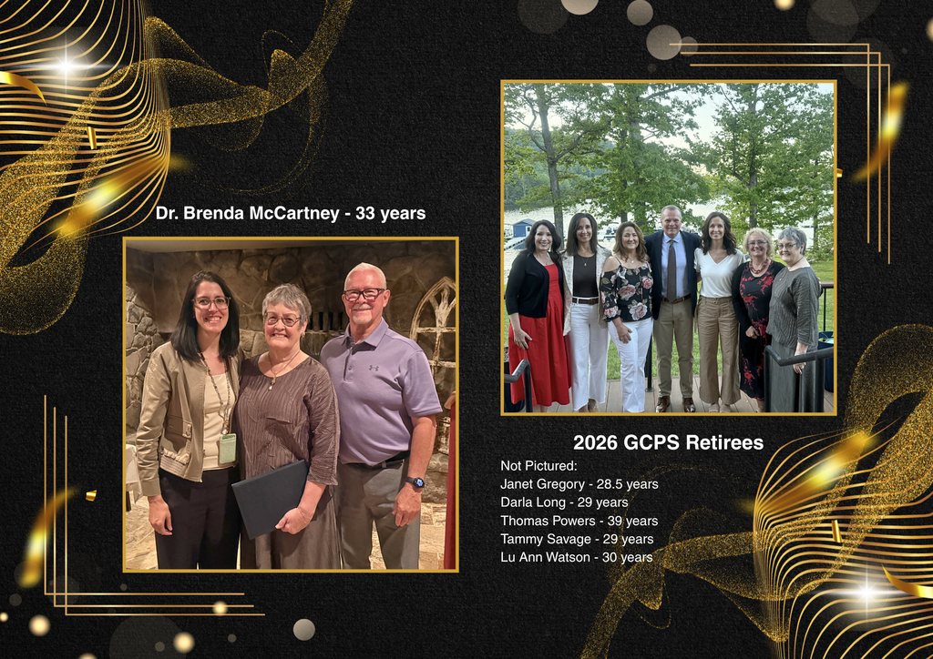Collage of images of retirees after receiving their recognition.