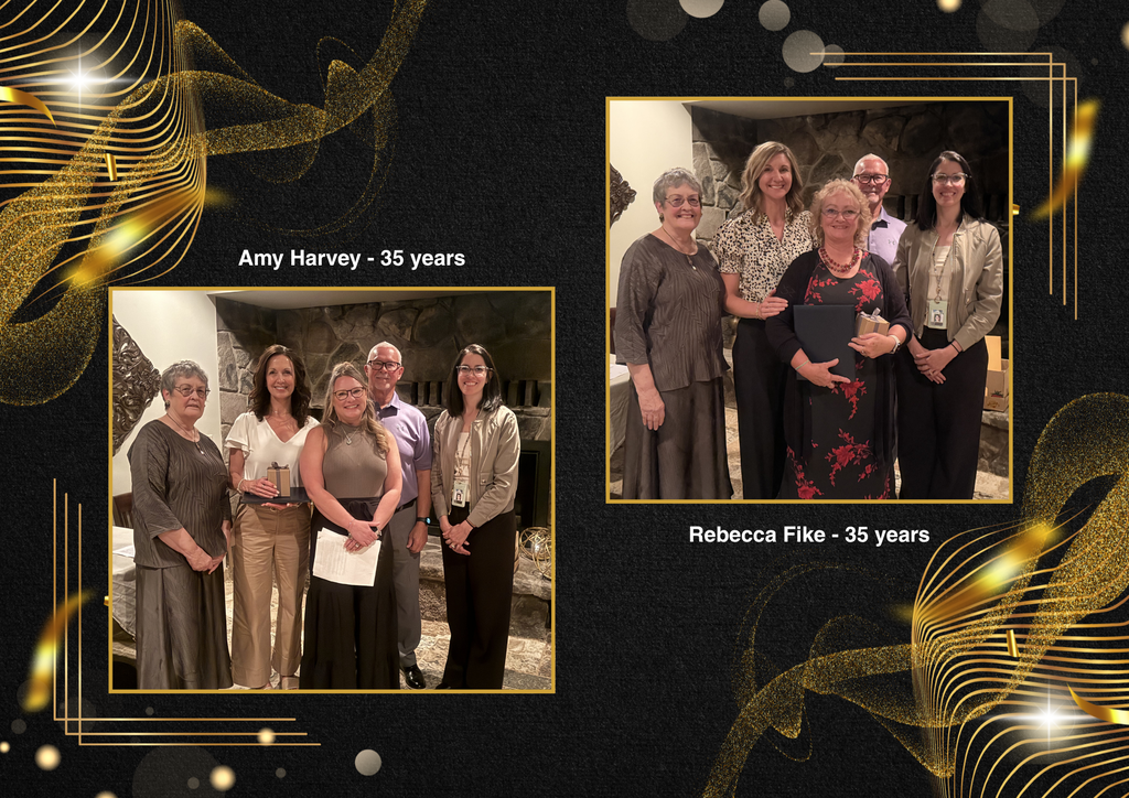 Collage of images of retirees after receiving their recognition.