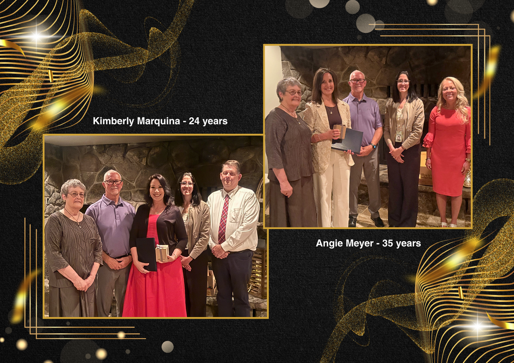 Collage of images of retirees after receiving their recognition.