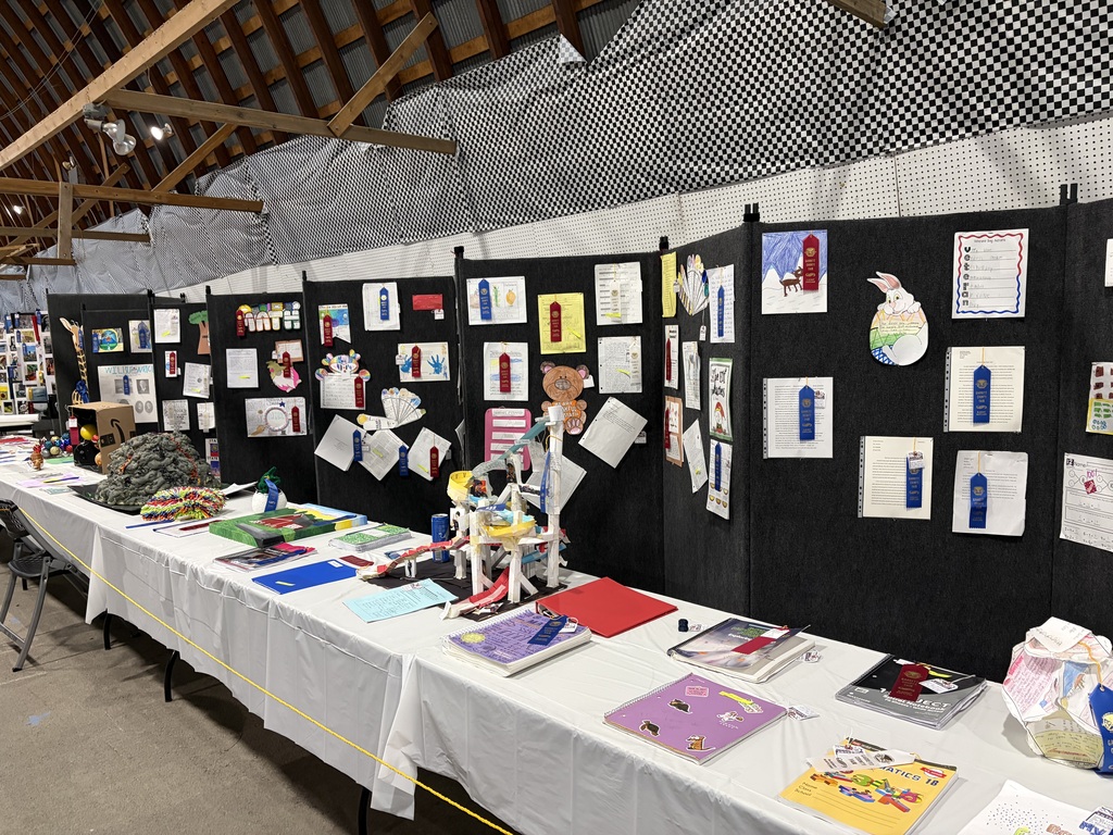 Image of the GCPS student art exhibit at the Garrett County Fair, as detailed in the story.