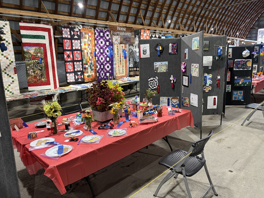 Image of the GCPS student art exhibit at the Garrett County Fair, as detailed in the story.
