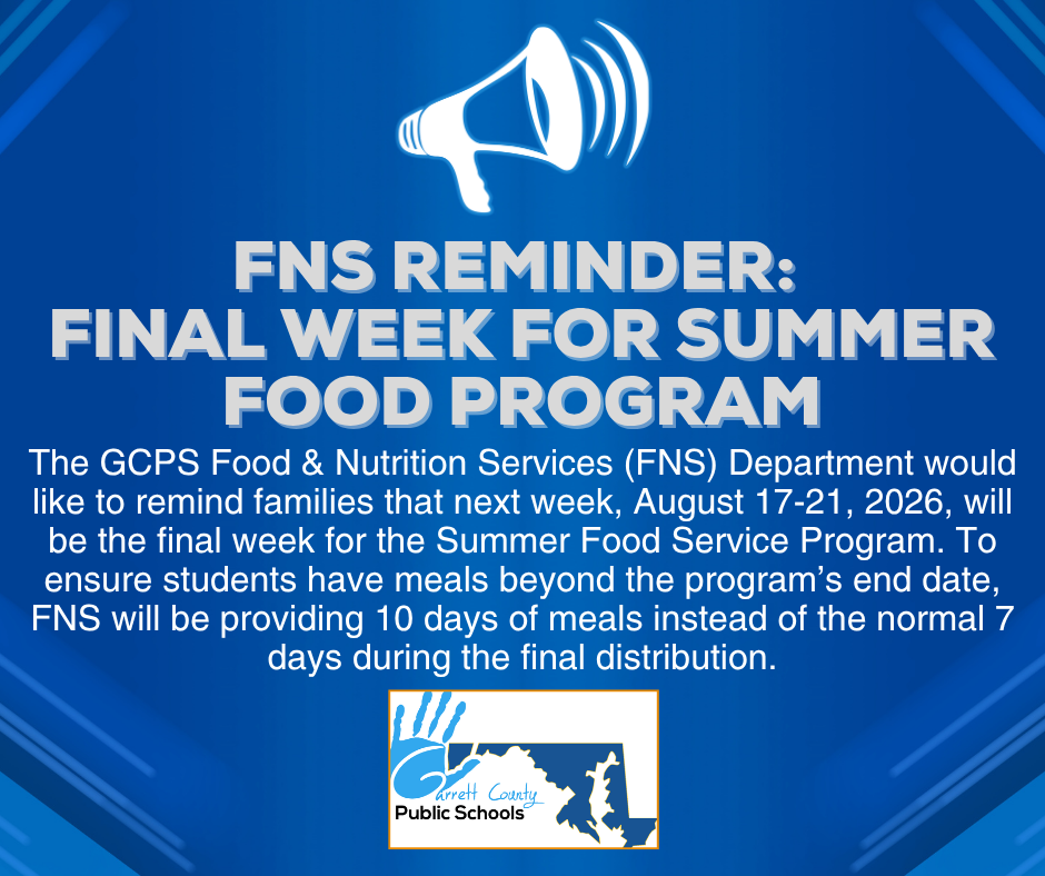 Graphic highlighting the final week of the summer food program, as detailed in the text.