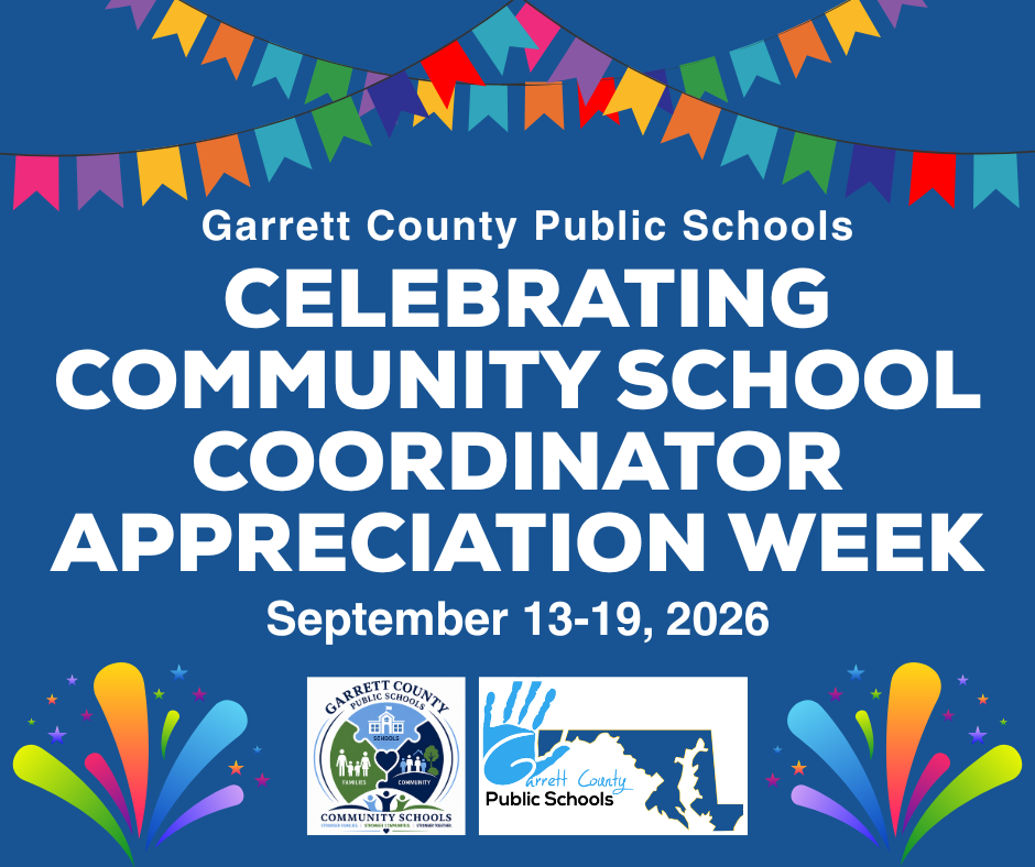 Graphic celebrating community school coordinator appreciation week, as detailed in the text.