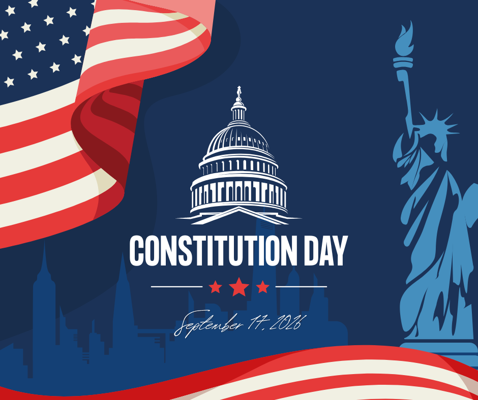 Graphic celebrating Constitution Day.