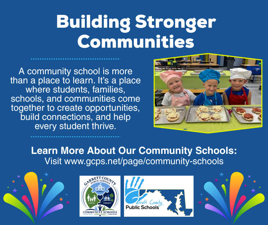 Graphic highlighting building stronger communities, part of the Community Schools series.