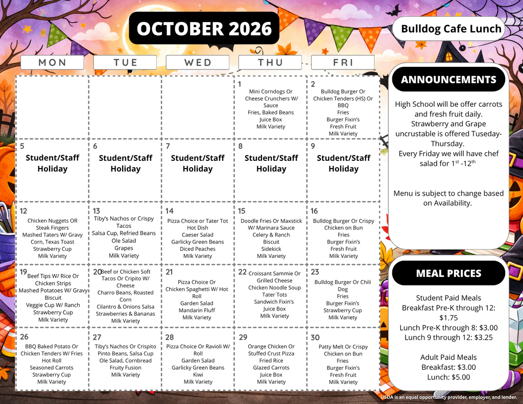 lunch menu