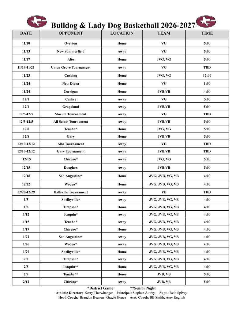 JV V SCHEDULE