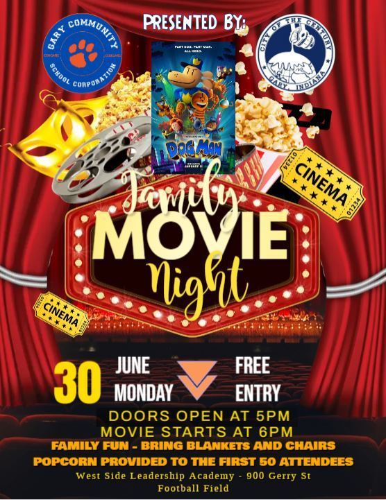 Family Movie night on June 30 at 6pm