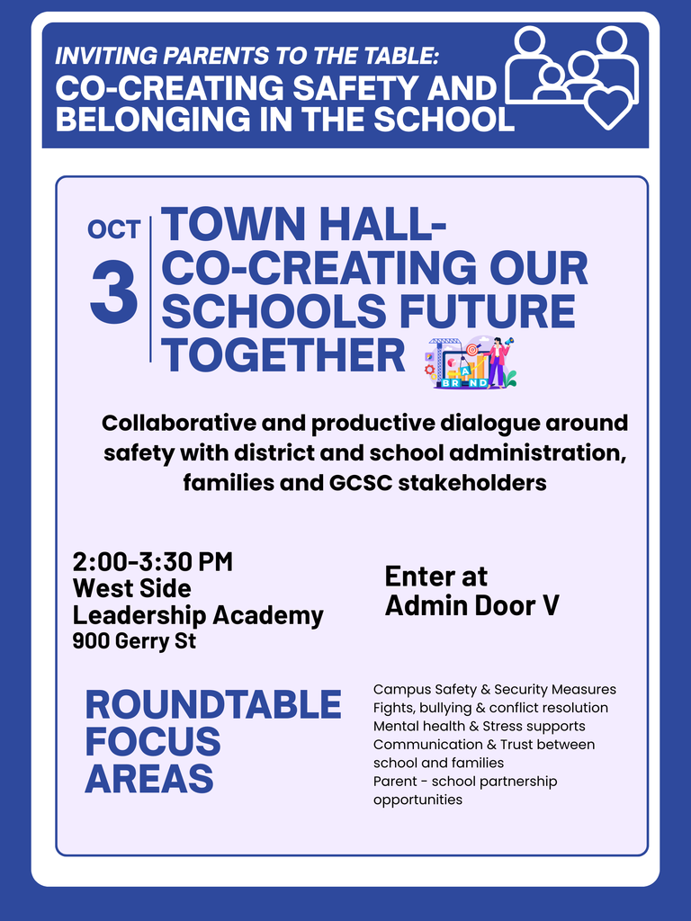 town hall roundtable discussion flyer