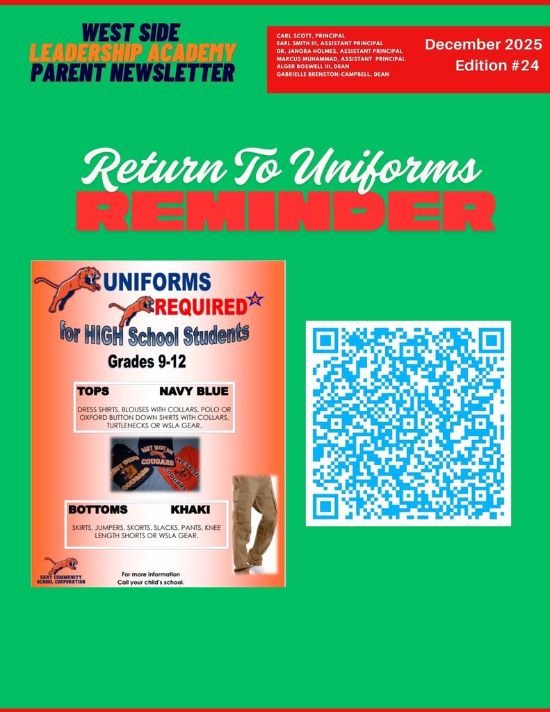 QR code for uniform reminders