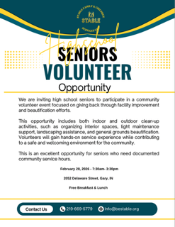 Stable Senior Volunteer Opportunity Flyer