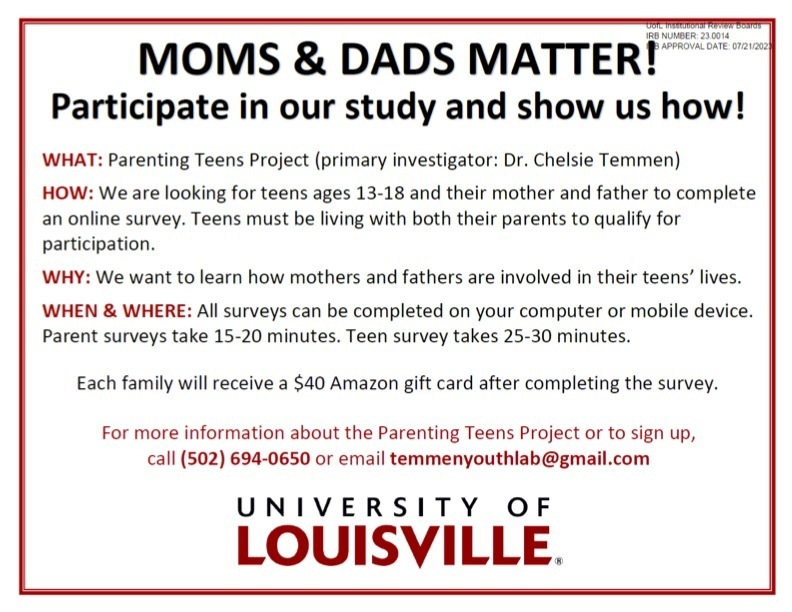Moms and Dads survey