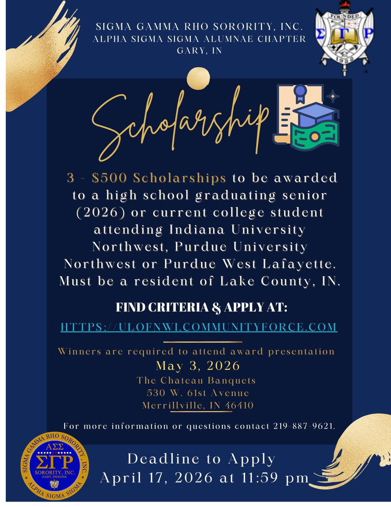 Sigma Gamma Rho Scholarship Flyer