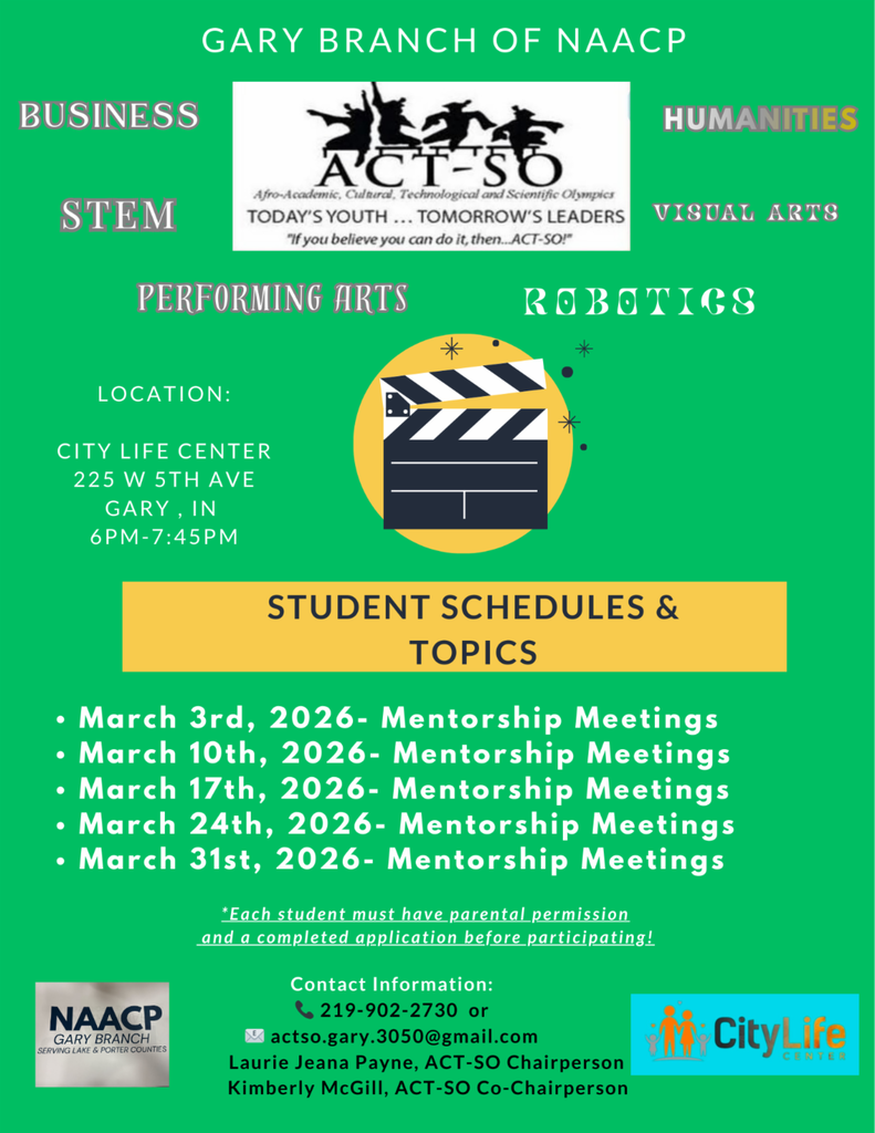 Naacp Student Schedules Flyer