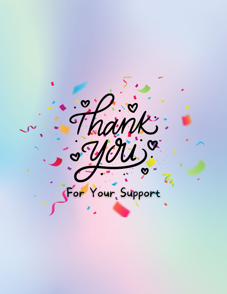 Thank You for your support flyer