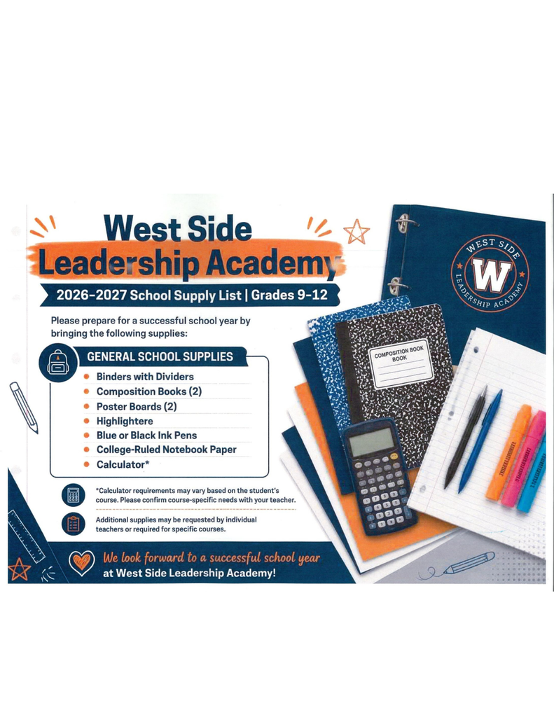 School Supply List Flyer