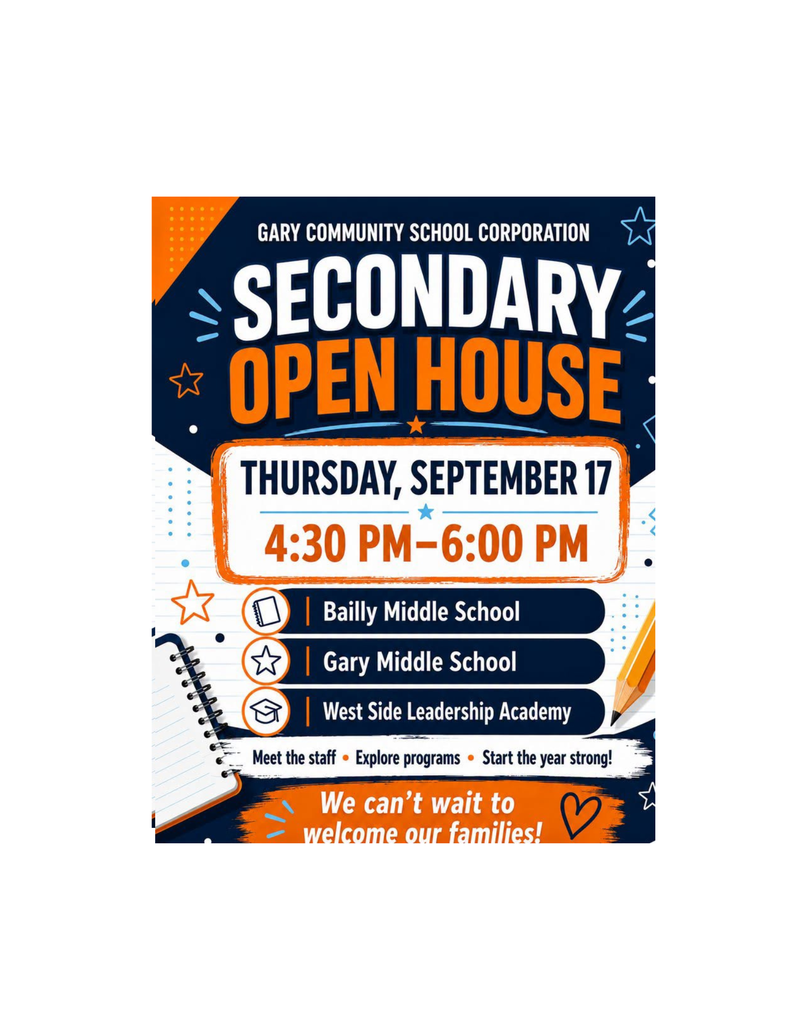 secondary open house flyer