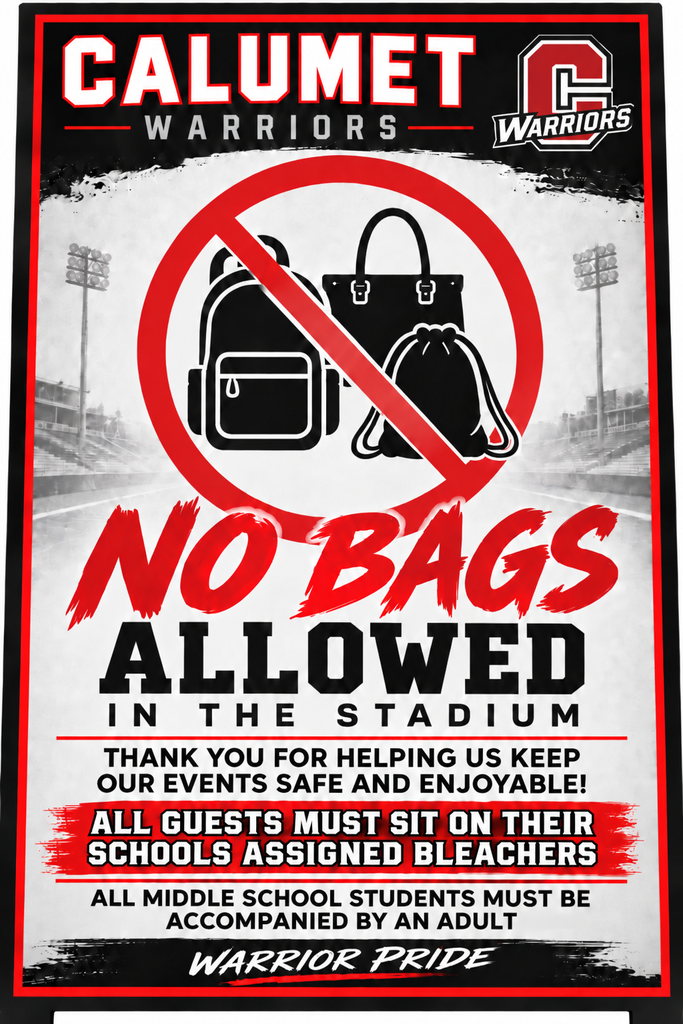 No bags allowed flyer