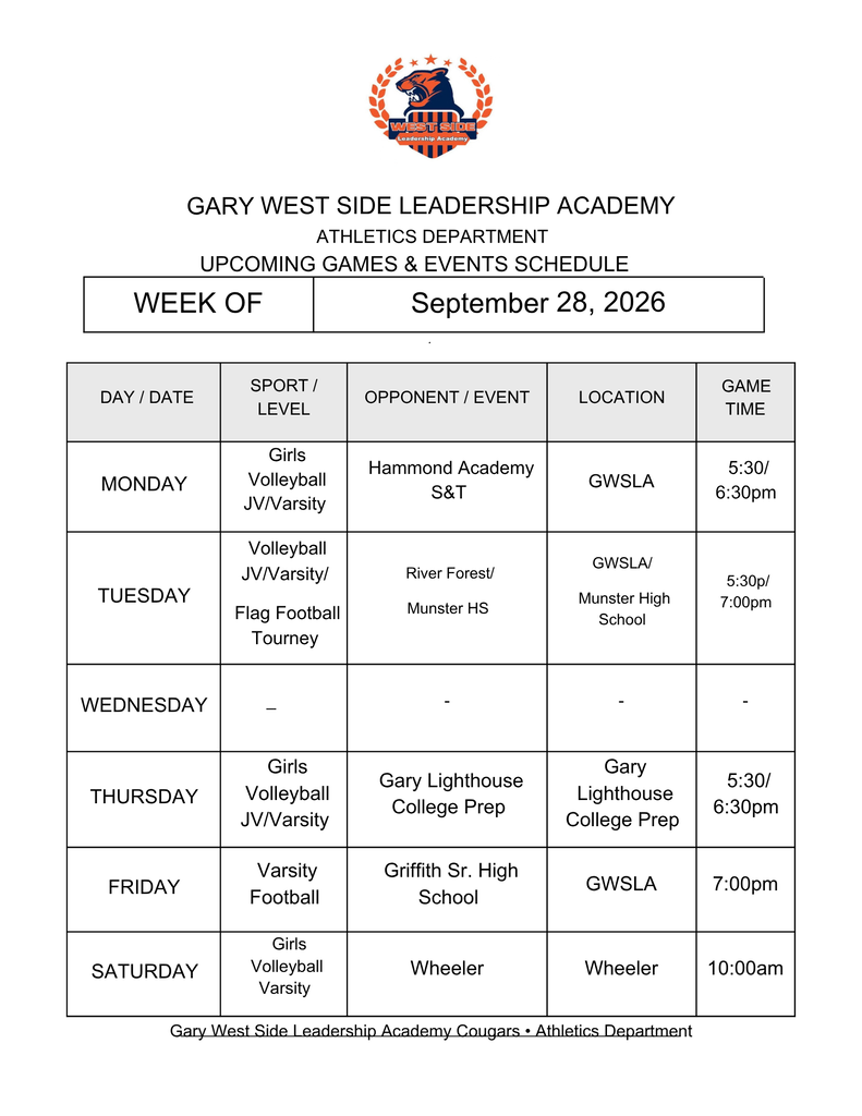 ATHLETICS FLYER