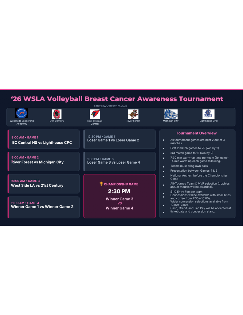 Breast Cancer Volleyball Tournament Flyer