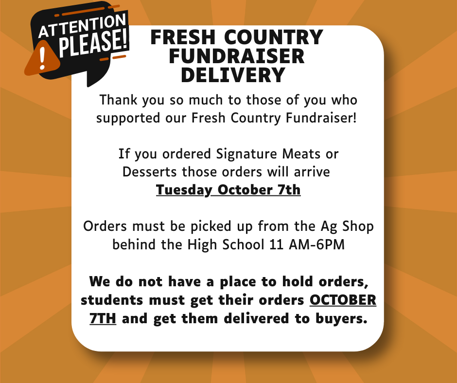 FFA Fundraiser Announcement