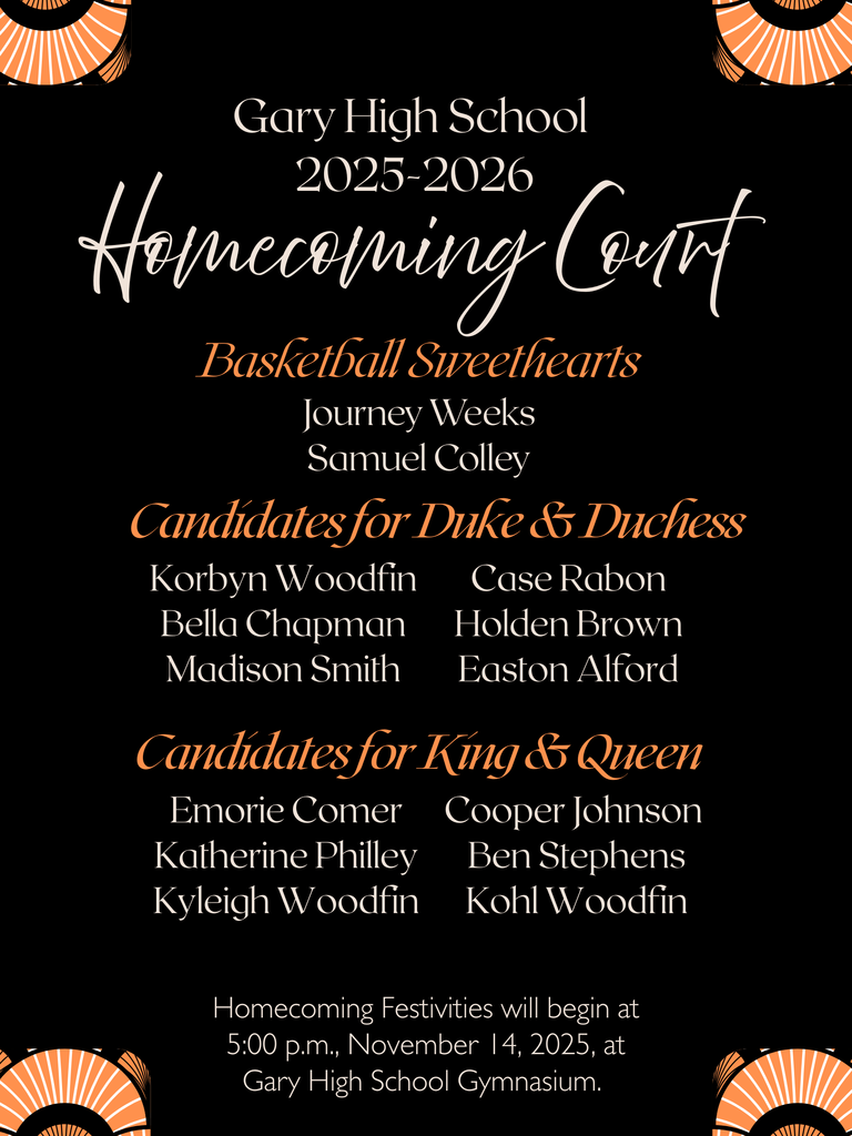 25-26 Homecoming Court Announcement