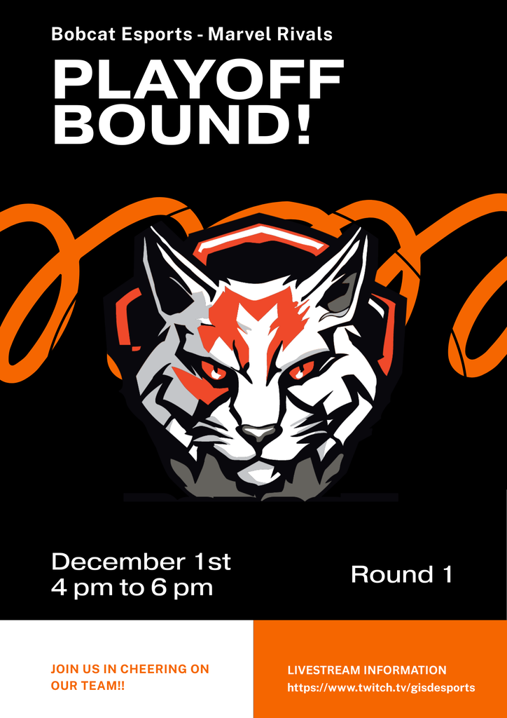 Bobcat Esports Poster - Playoff Bound!