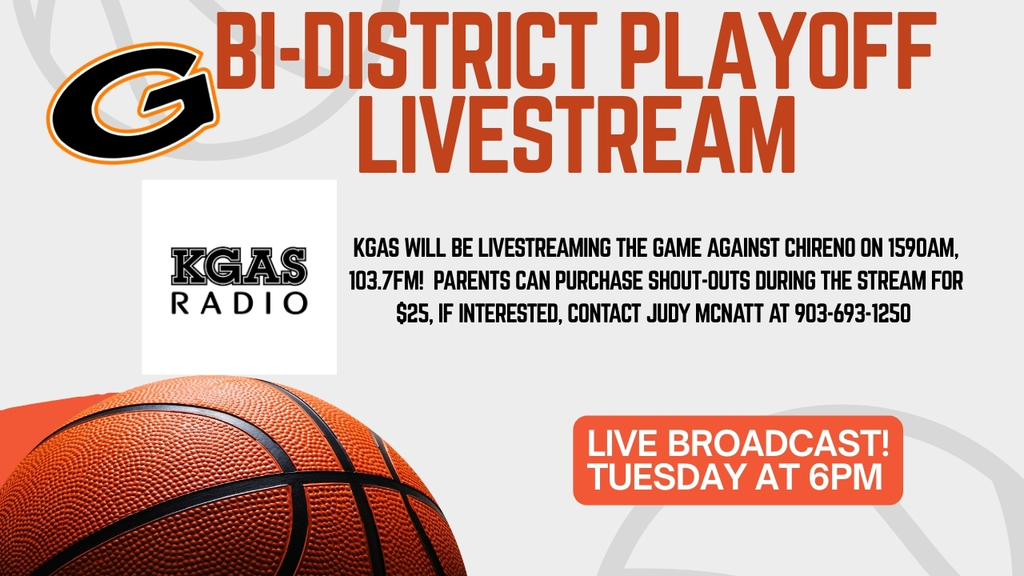 KGAS will livestream the game against Chireno Tuesday at 6PM on 1590AM or 103.7FM!
