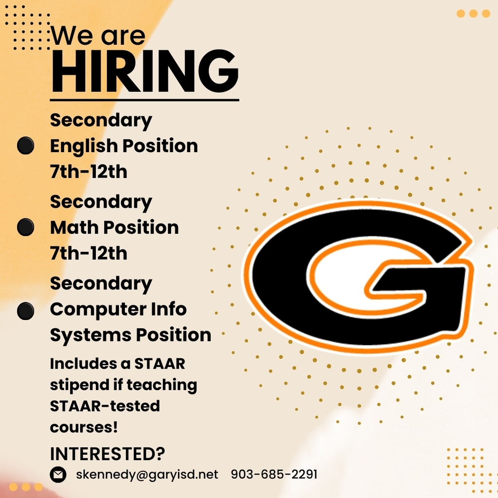 GHS is hiring for secondary English, secondary Math, and secondary CIS!