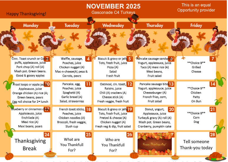 November Menu