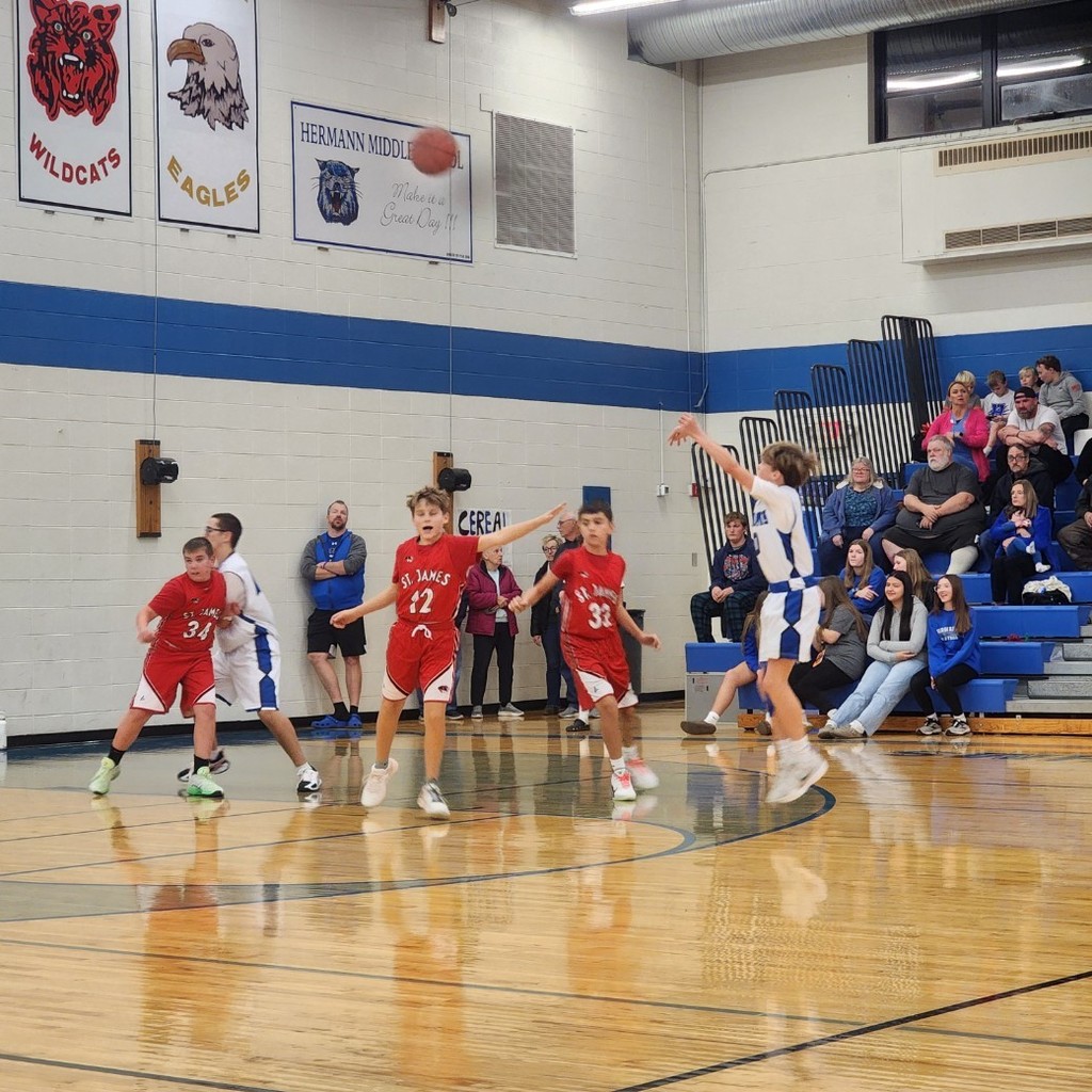 7th Grade Boys Basketball Final...Hermann 10, St. James 46