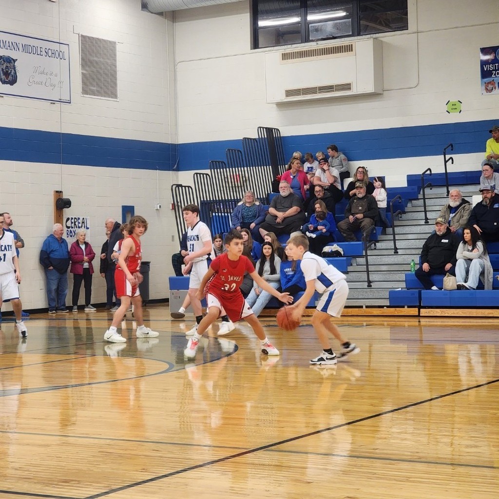 7th Grade Boys Basketball Final...Hermann 10, St. James 46